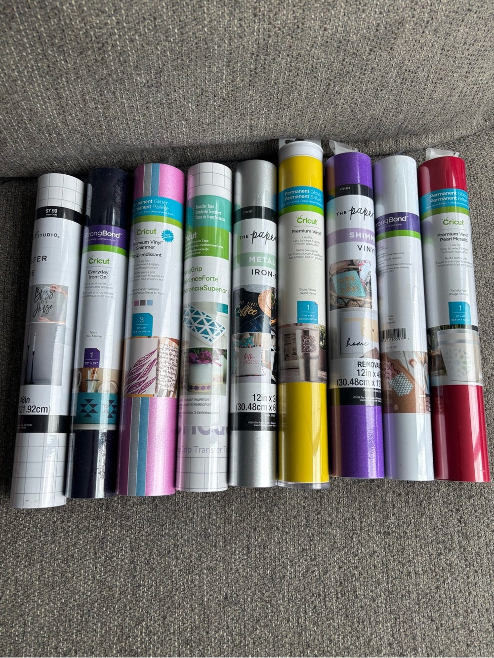 Assorted Cricut & Generic Adhesive Vinyl Rolls - Multi Color Pack